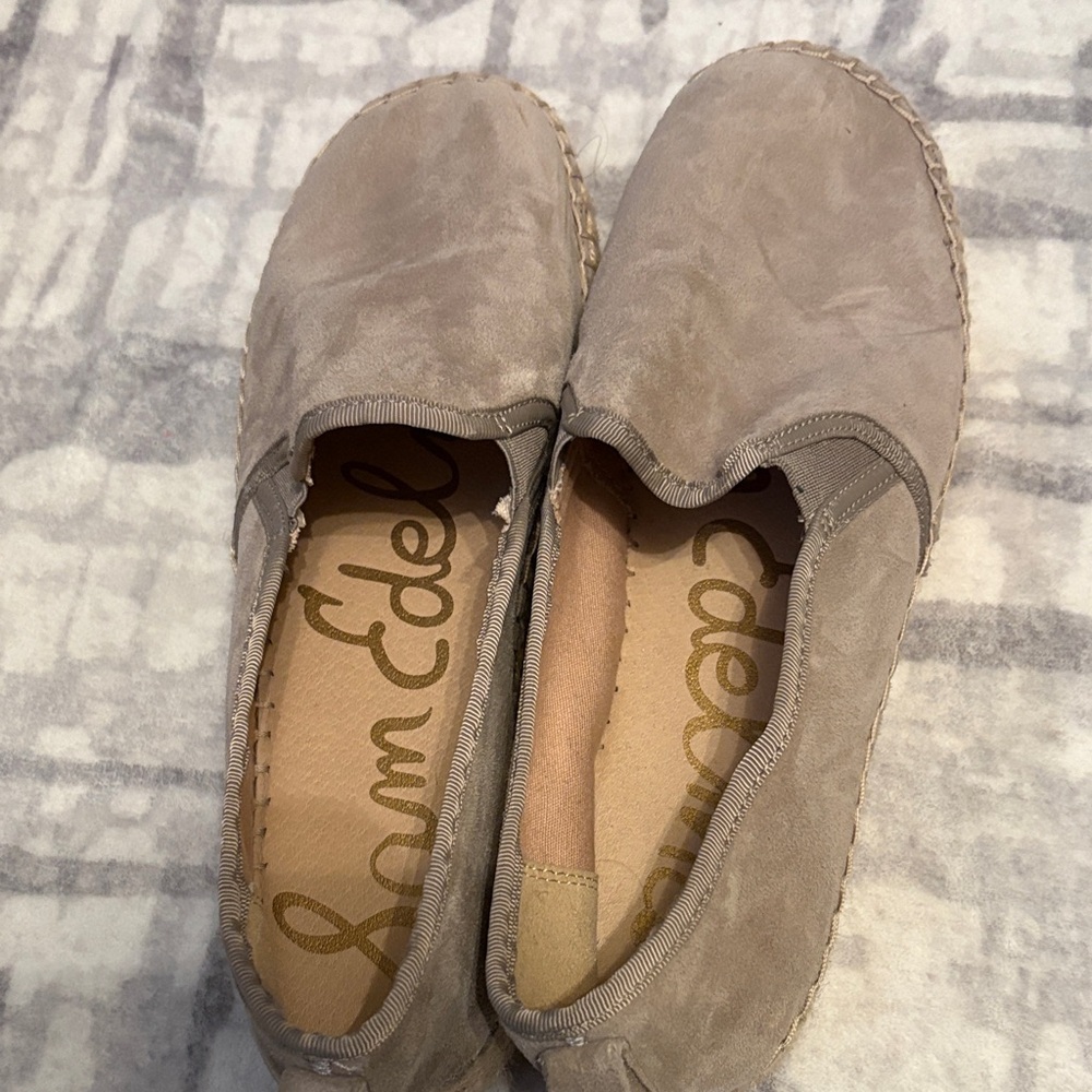 Sam Edelman Taupe Suede Espadrille Flats